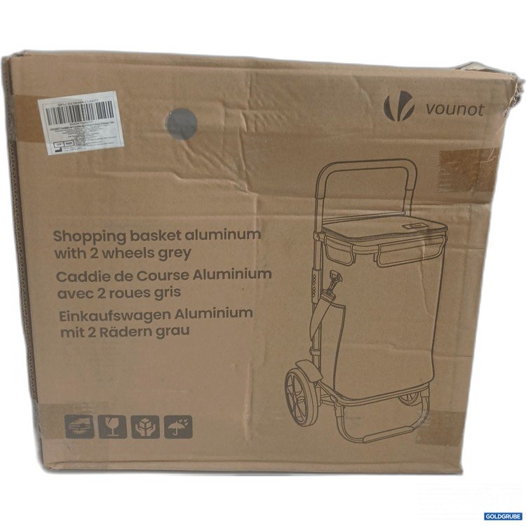 Artikel Nr. 992839: Vounot Shopping basket aluminium with 2 wheels grey 