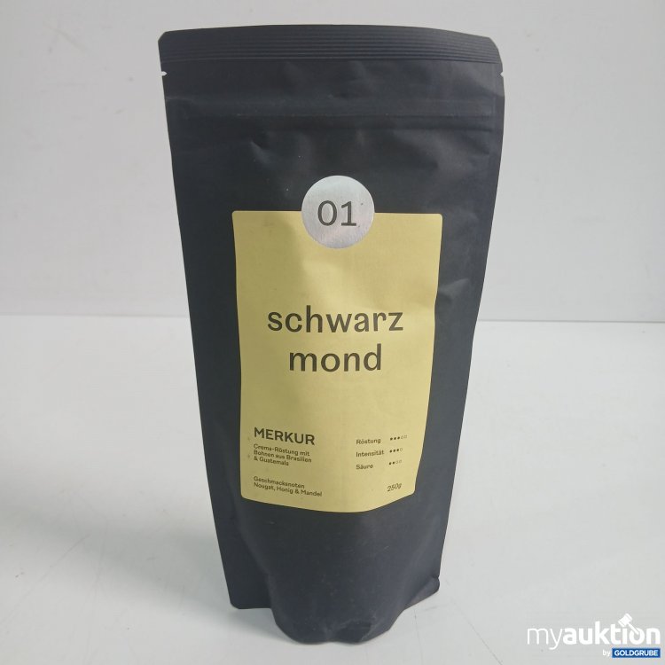 Artikel Nr. 957841: Schwarz mond Merkur Kaffee ganze Bohnen 250g 