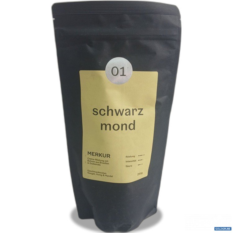 Artikel Nr. 957841: Schwarz mond Merkur Kaffee ganze Bohnen 250g 