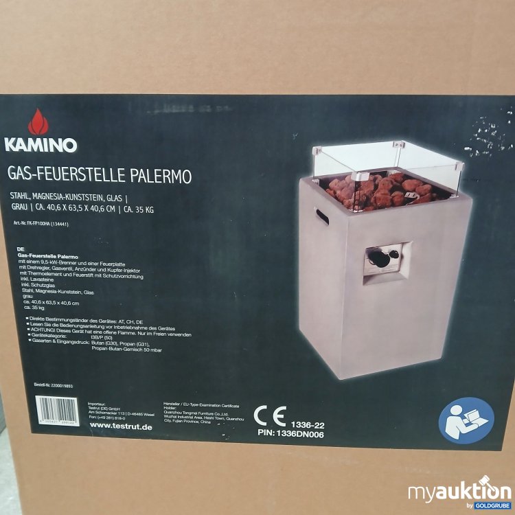 Artikel Nr. 920842: Kamino Gas-Feuerstelle Palermo Kunststein