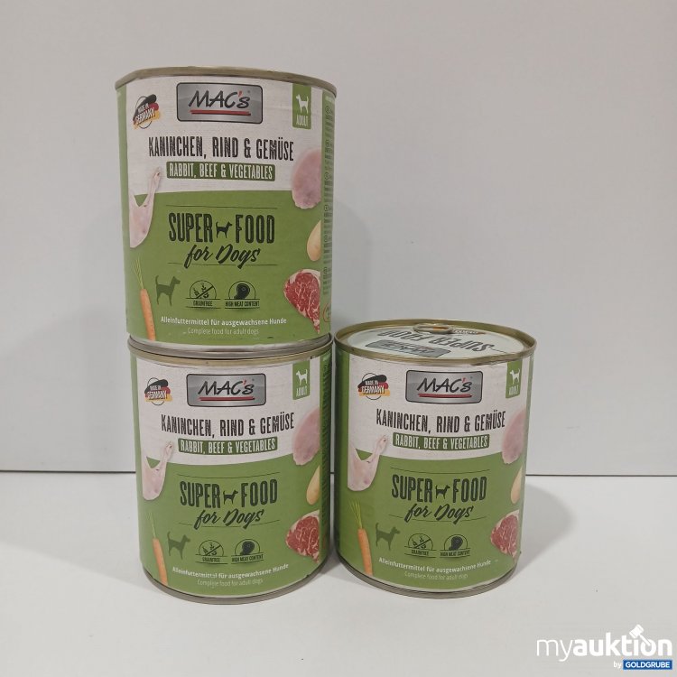 Artikel Nr. 961842: MAC's Super Food for Dogs Kaninchen, Rind & Gemüse je 800g
