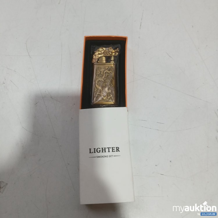 Artikel Nr. 985842 Artikel Nr. 985842: Lighter Smoking Set Feuerzeug Drache gold