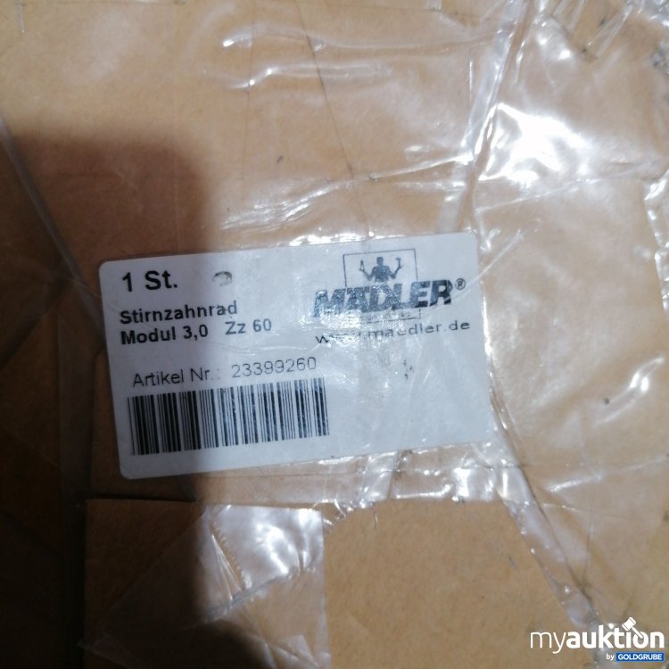 Artikel Nr. 438843: Stirnzahnrad Modul 3.0 Zz 60 Madler 