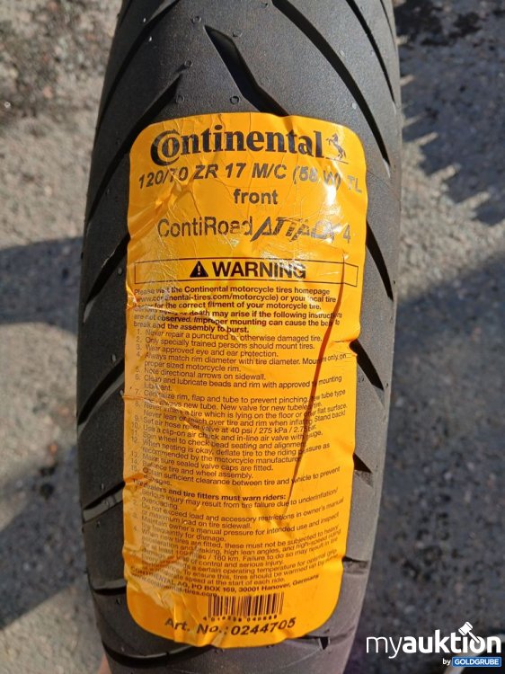 Artikel Nr. 524843: Continental 120/70 ZR17 M/C Reifen