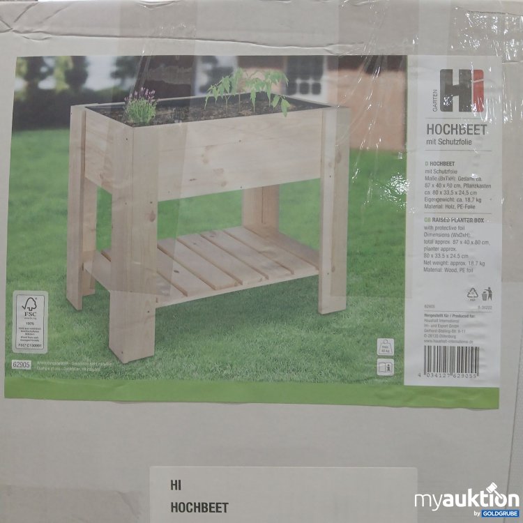 Artikel Nr. 993843 Artikel Nr. 993843: Hi Hochbeet mit Schutzfolie 87x40x80cm
