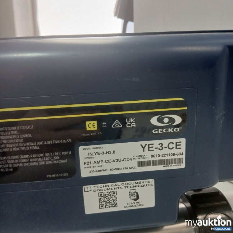 Artikel Nr. 467844 Artikel Nr. 467844: Gecko YE-3-CE Steuergerät Modell IN.YE-3-H3.0
Art.Nr 0610221108634 Funktion nicht getestet