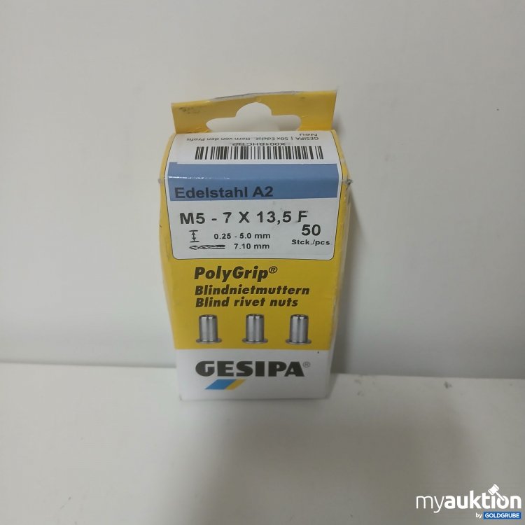 Artikel Nr. 916844: Gesipa Edelstahl A2 PolyGrip Blindnietmuttern 50 Stück M5