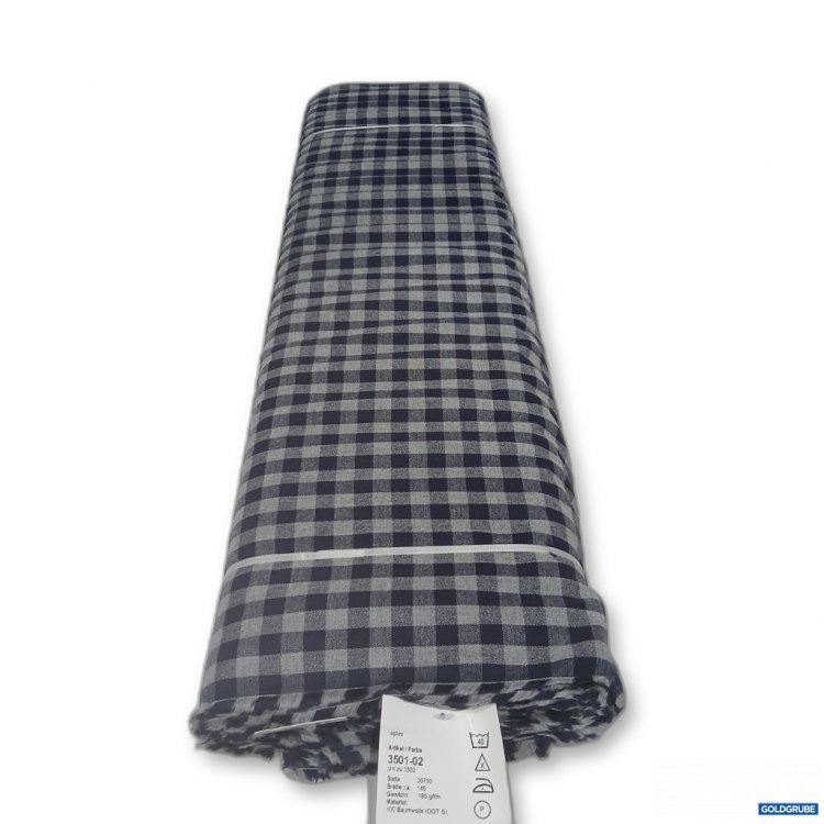 Artikel Nr. 441845: toplex Stoff schwarz-weiß kariert Meterware Breite 145 8,3m