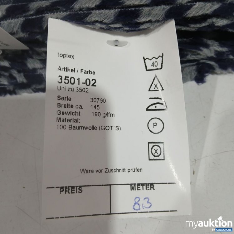 Artikel Nr. 441845: toplex Stoff schwarz-weiß kariert Meterware Breite 145 8,3m