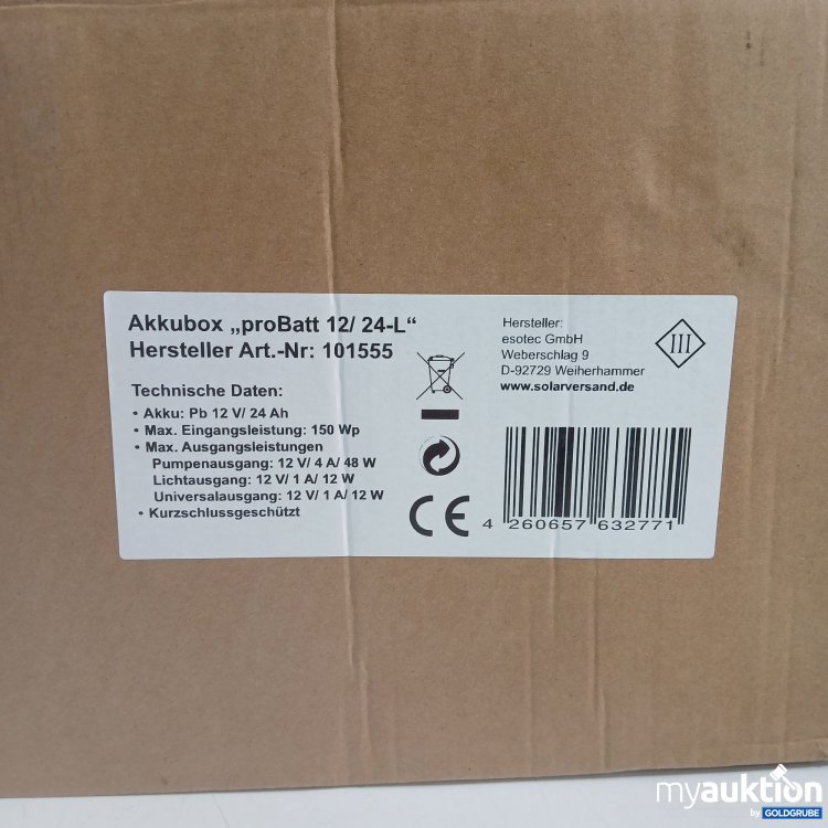 Artikel Nr. 955845: Solarversand Akkubox "proBlatt 12/24-L" 101555