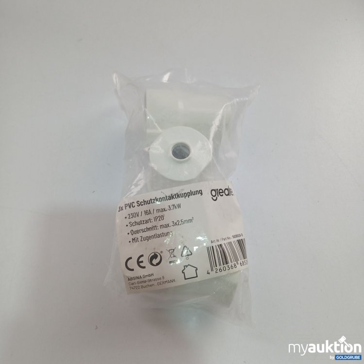 Artikel Nr. 826846 Artikel Nr. 826846: Greate 3x PVC Schutzkontaktkupplung 230V