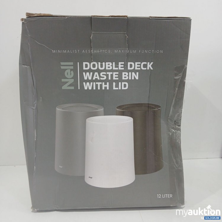 Artikel Nr. 840846 Artikel Nr. 840846: Nell Double Deck Waste Bin with LID 12L