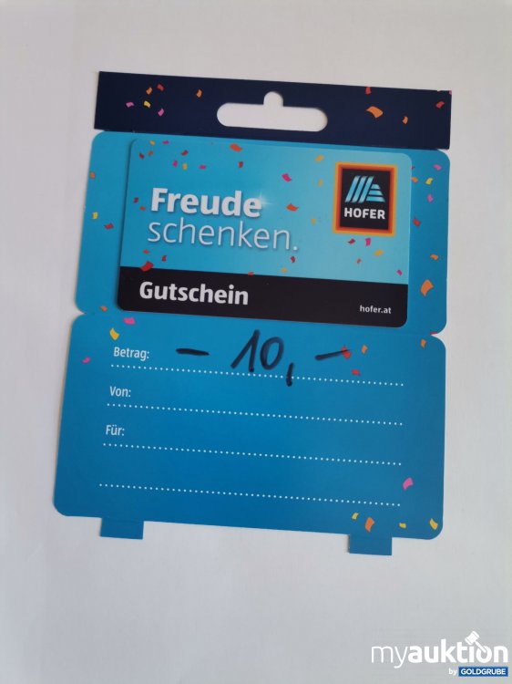 Artikel Nr. 845846 Artikel Nr. 845846: Hofer Gutschein Wert 10 Euro