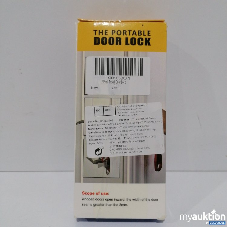 Artikel Nr. 849846: The Portable Door Lock 2 Stk. 