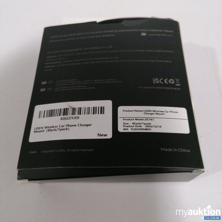 Artikel Nr. 881846 Artikel Nr. 881846: Lisen Wireless Car Phone Charger Mount Model:2E747