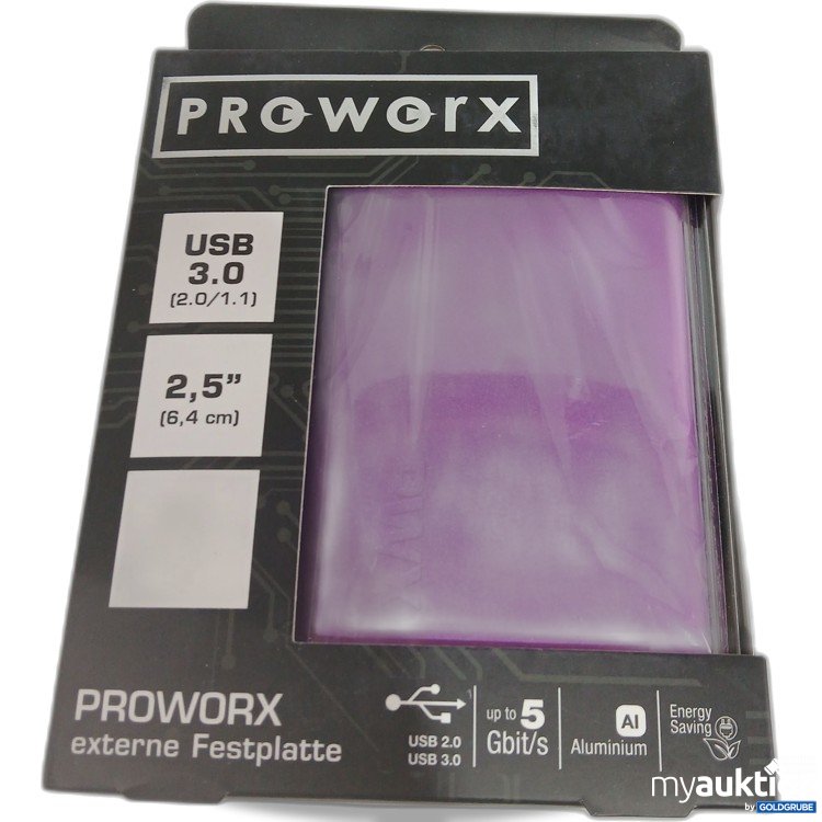 Artikel Nr. 962846: Proworx externe Festplatte USB 3.0 lila 