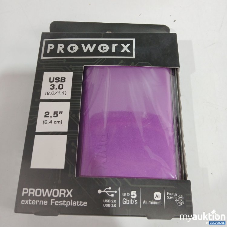 Artikel Nr. 962846: Proworx externe Festplatte USB 3.0 lila 