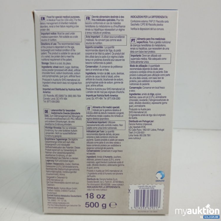 Artikel Nr. 466848 Artikel Nr. 466848: Nutricia Loprofin Cake Mix 500 g