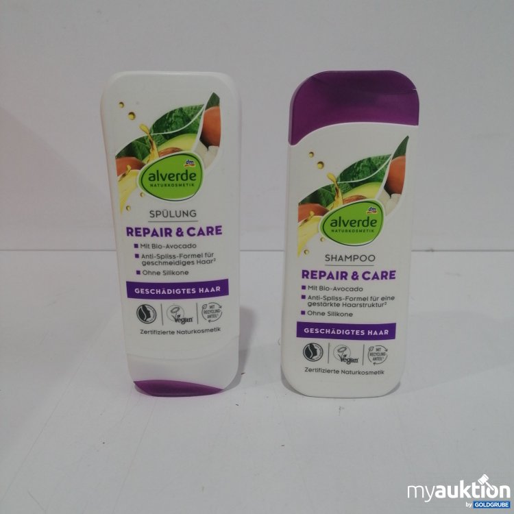 Artikel Nr. 835848: Alverde Shampoo und Spülung Repair & Care je 200ml