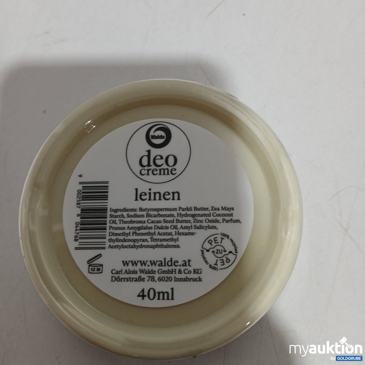 Artikel Nr. 470849: Walde Deo Creme Leinen 40 ml