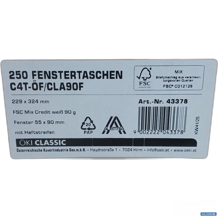 Artikel Nr. 962850: Öki Classic 250 Fenstertaschen C4T-ÖF/CLA90F 