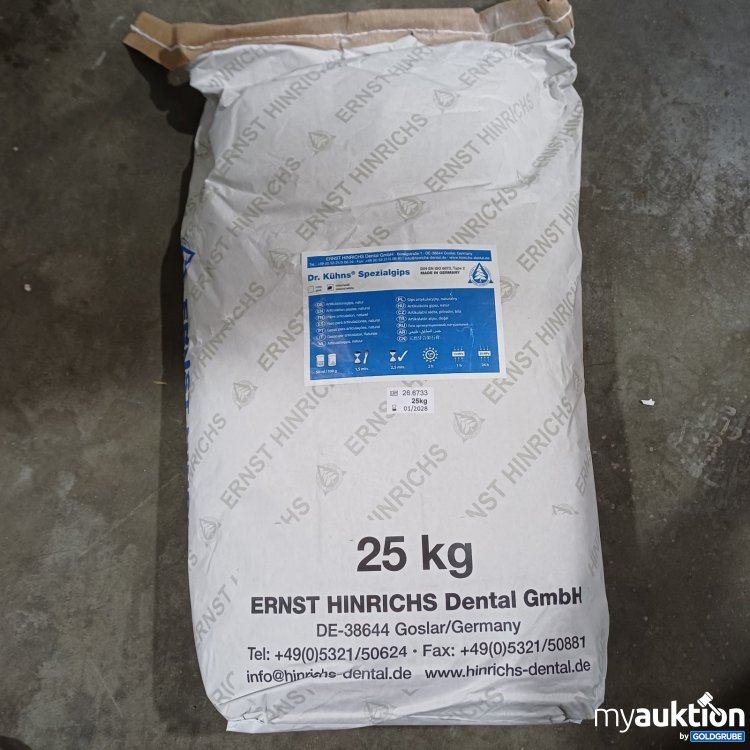 Artikel Nr. 447851: ERNST HINRICHS 25 kg Dr. Kühns Spezialgips