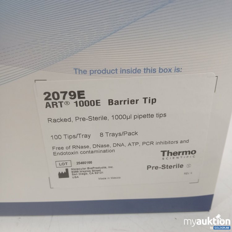 Artikel Nr. 468851 Artikel Nr. 468851: Thermo Scientific ART Tips/Tray 8Packungen je 100Tips 2079E
