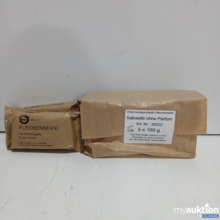 Artikel Nr. 470851:  Walde Fleckenseife mit Ochsengalle, 5x100g Salzseife ohne Parfum