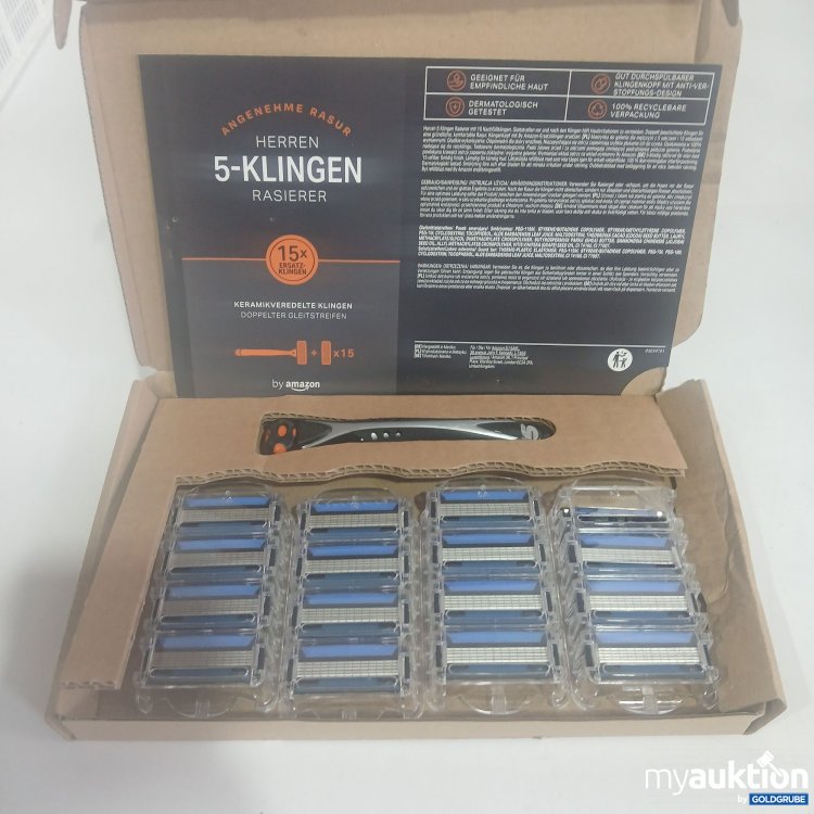 Artikel Nr. 843851 Artikel Nr. 843851: Amazon Herren 5-Klingen Rasierer mit 15 Ersatzklingen