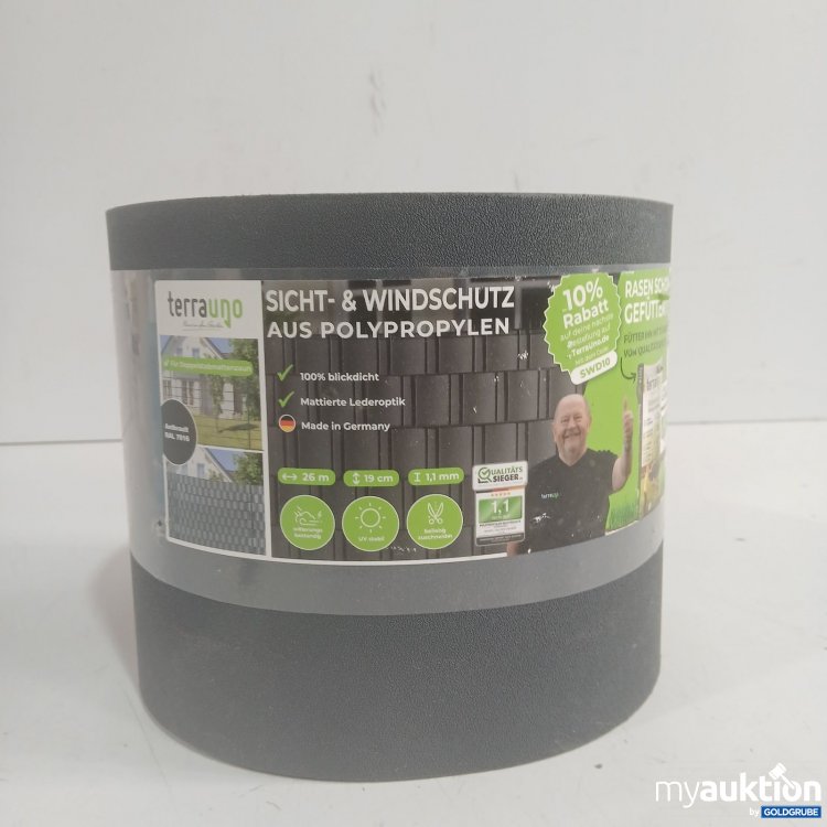 Artikel Nr. 468852 Artikel Nr. 468852: terrauno Sicht- & Windschutz aus Polypropylen 26 m x 19 cm Anthrazit