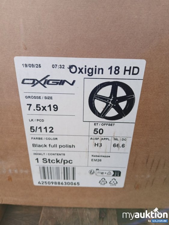 Artikel Nr. 524852 Artikel Nr. 524852: Oxigin 18 HD Felge 7.5x19