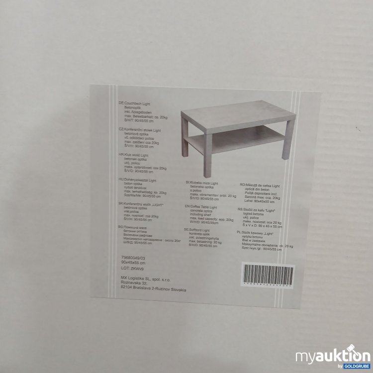 Artikel Nr. 971852: Couchtisch Light Betonoptik  90/45/45cm 79680049-03