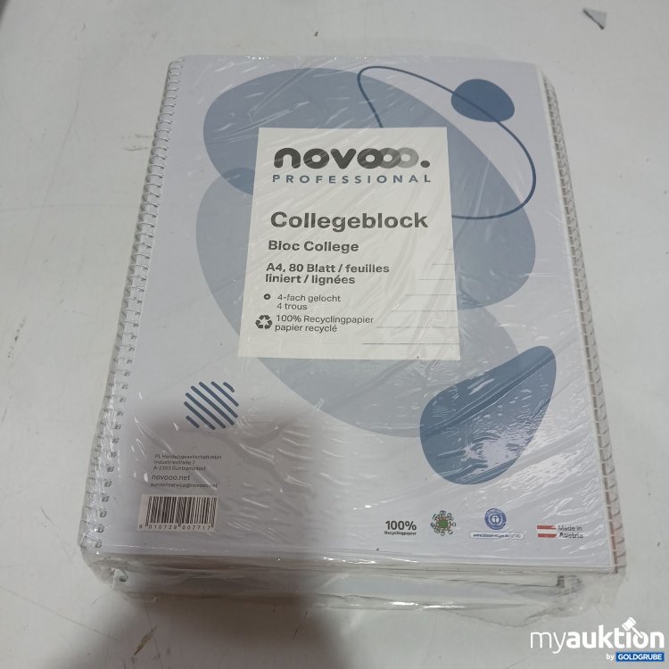 Artikel Nr. 985852 Artikel Nr. 985852: Novoo Collegeblock A4 10x80 Blatt Liniert