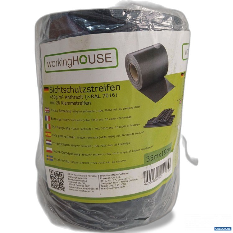 Artikel Nr. 990852 Artikel Nr. 990852: WorkingHouse Sichtschutzstreifen 35m x 19cm Anthrazit