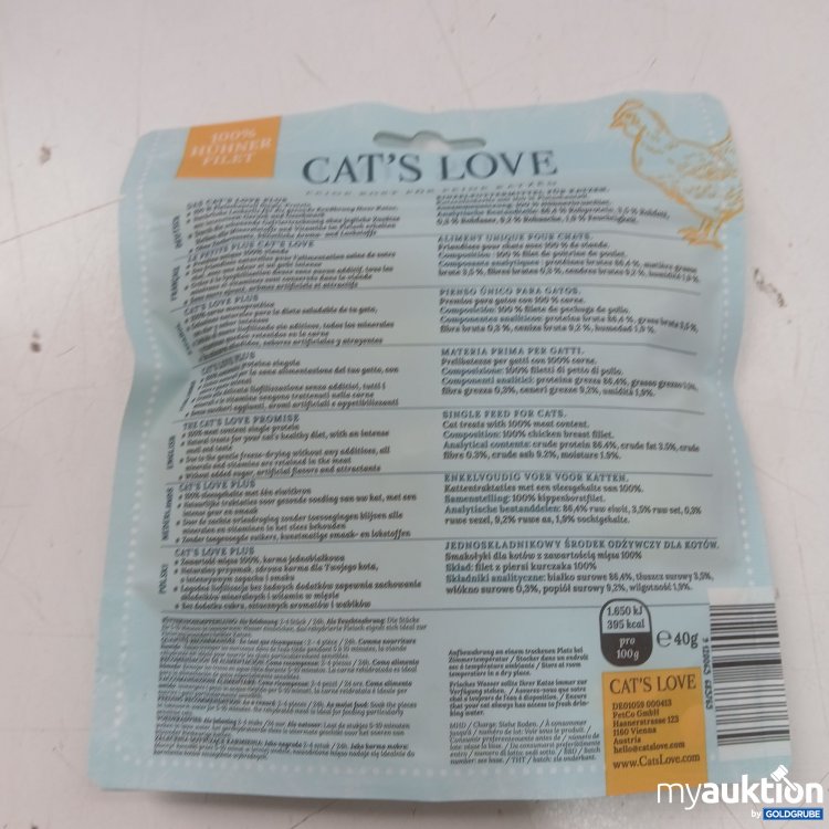 Artikel Nr. 996852 Artikel Nr. 996852: Cats Love Pure Bites Hühner filet Gefriergetrocknet 40g