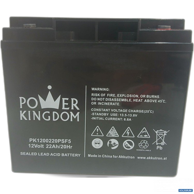 Artikel Nr. 998852 Artikel Nr. 998852: Power Kingdom Sealed Lead Acid Battery 12V 22Ah/20Hr PK1200220PSF5