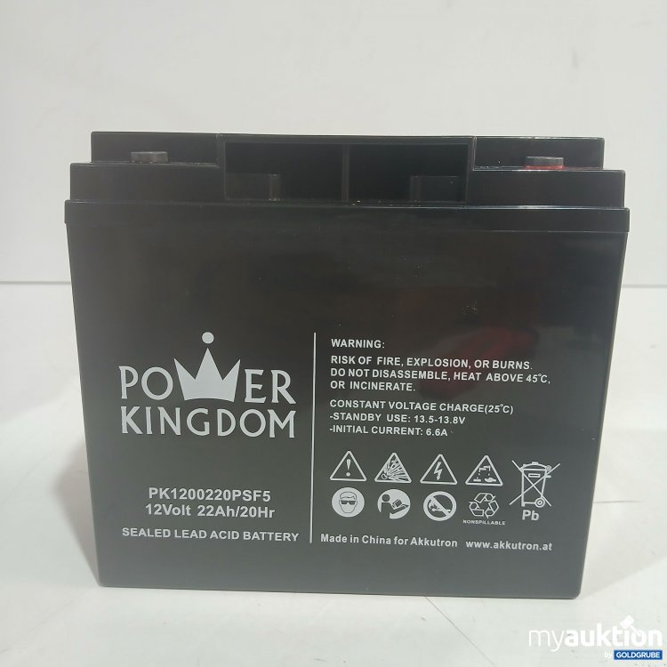 Artikel Nr. 998852 Artikel Nr. 998852: Power Kingdom Sealed Lead Acid Battery 12V 22Ah/20Hr PK1200220PSF5