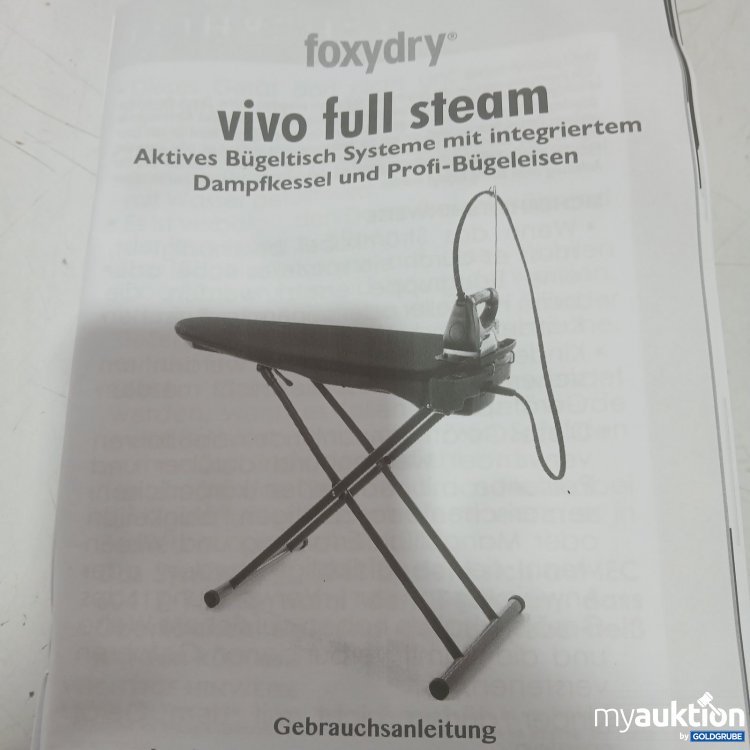 Artikel Nr. 471853 Artikel Nr. 471853: foxdry vivo full steam Bügeltisch System mit Dampfkessel und Bügeleisen