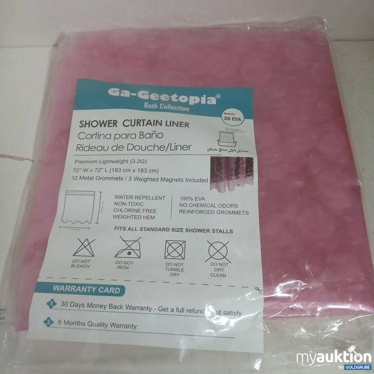 Artikel Nr. 874853: Ga-Geetopia Shower Curtain Liner 183x183cm