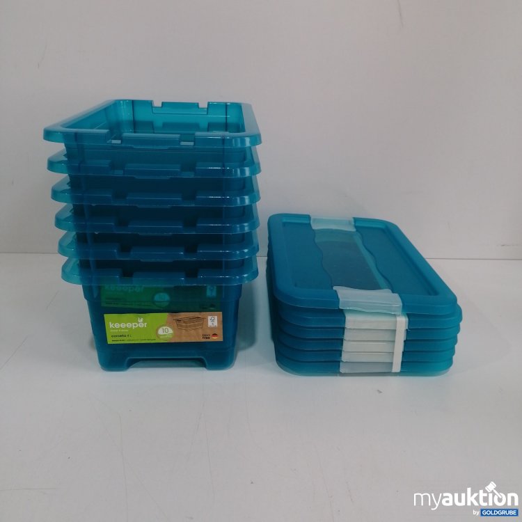 Artikel Nr. 832854: Keeeper Cornella 4L Aufbewahrungsboxen mit Deckel, 6 Stk. 29x19x13 cm