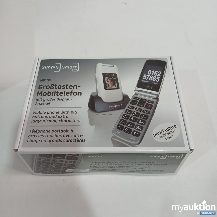 Artikel Nr. 436855: Simply Smart MB100 Großtasten Mobiltelefon weiß
