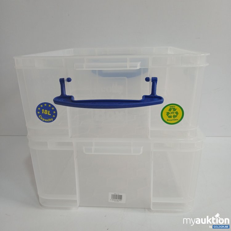 Artikel Nr. 437855 Artikel Nr. 437855: Stapelboxen 18L transparent ohne Deckel ca.43x38x17cm