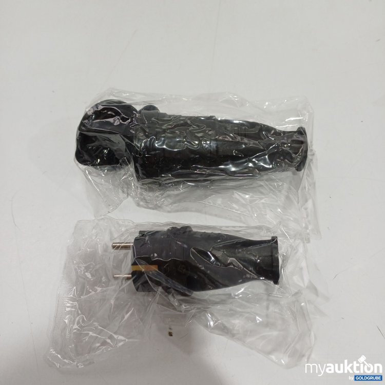 Artikel Nr. 894855: Gummi-Schutzkontakt-Stecker und -Kupplung, 16A 250V 