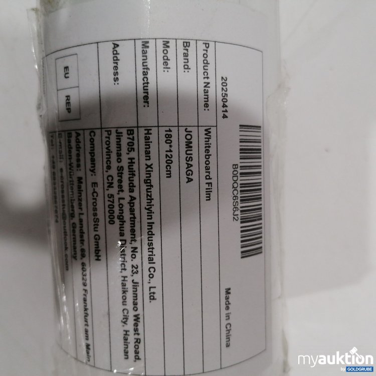 Artikel Nr. 890856: Jomusaga Whiteboard Film 180x200cm