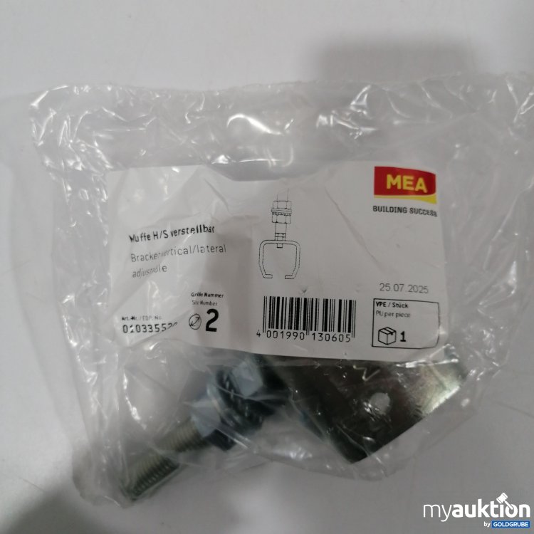 Artikel Nr. 898856: Mea Building Success Muffe H/S verstellbar 010335520