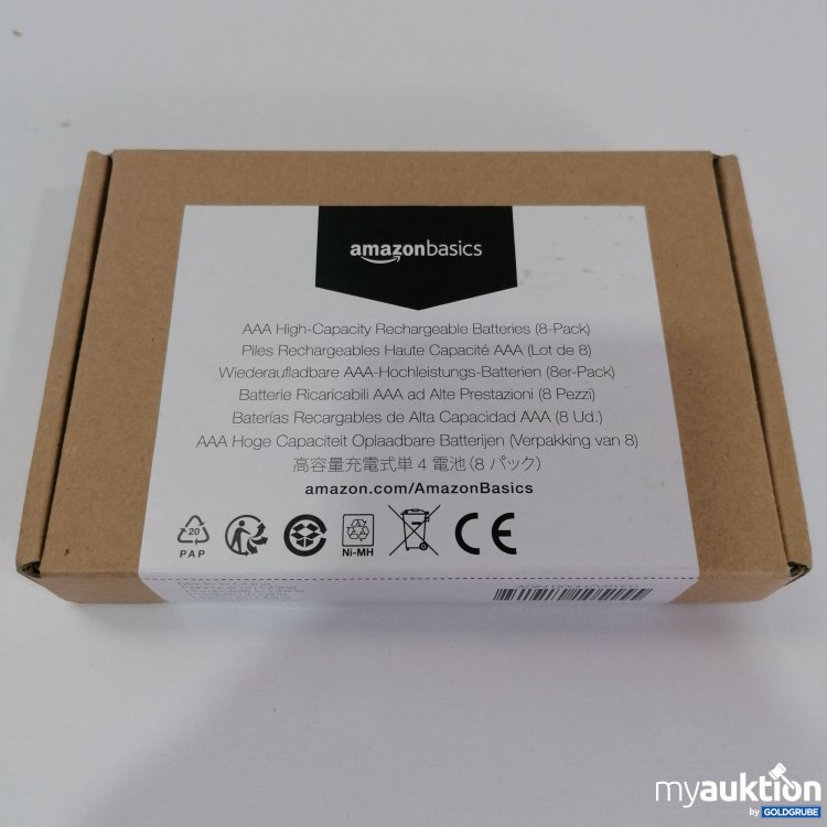Artikel Nr. 779857 Artikel Nr. 779857: Amazonbasic Wiederaufladbare AAA Hochleistungs Batterien 8stk