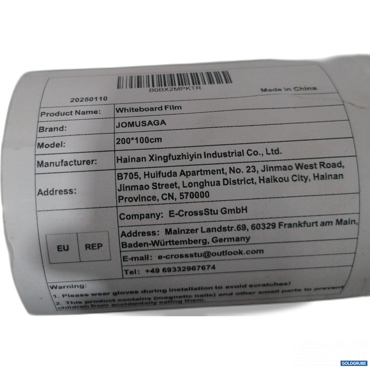 Artikel Nr. 890857: Jomusaga Whiteboard Film 200x100cm