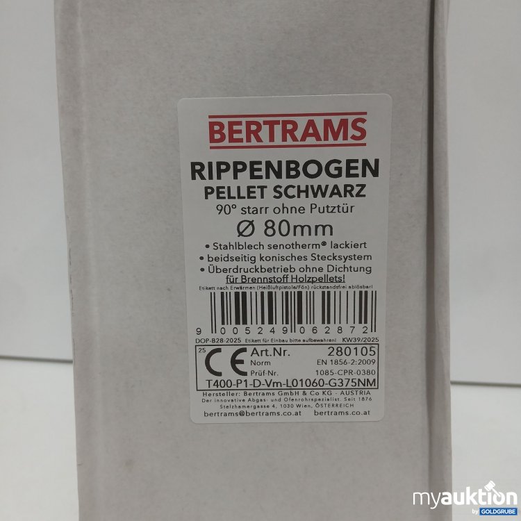 Artikel Nr. 993857 Artikel Nr. 993857: Bertrams Rippenbogen Pellet Schwarz ø80mm