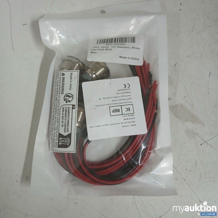 Artikel Nr. 875859 Artikel Nr. 875859: 5 Stücke wasserdichte Drucktaster 19mm 12V