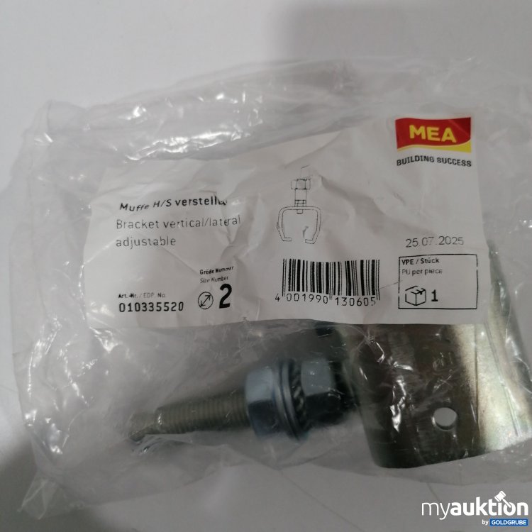 Artikel Nr. 898859: Mea Building Success Muffe H/S verstellbar 010335520